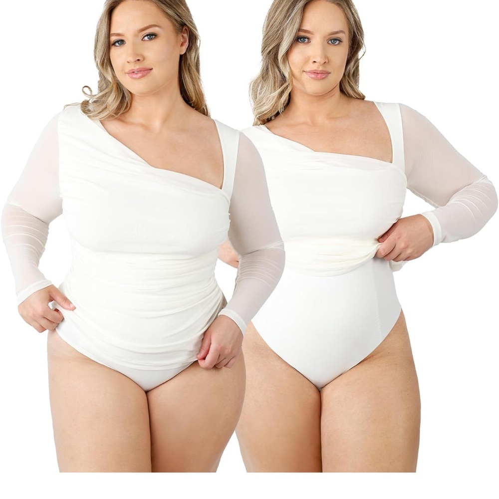 MESH BODYSUIT WITH BUILT IN SHAPEWEAR